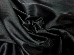 Crêpe satin noir stretch en 1.50L