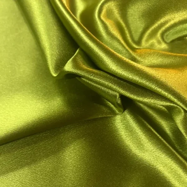 Crêpe satin vert olive stretch en 1.50L