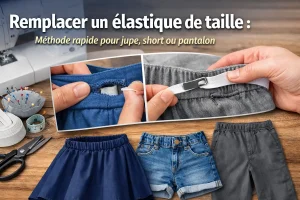 Image hero couture pour remplacer un élastique de taille sur une jupe, un short ou un pantalon