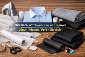 Thermocollant : lequel choisir selon le projet (léger/moyen/fort + stretch)
