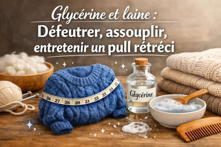 glycerine laine defeutrer assouplir entretenir pull retreci