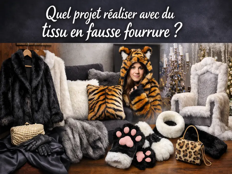 Projets couture en tissu fausse fourrure : manteaux, coussins, accessoires mode et décoration intérieure chaleureuse