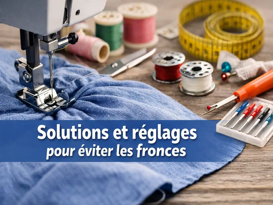 Tissu qui plisse sous la machine à coudre : causes fréquentes et solutions 5 Solutions et réglages pour éviter les fronces sur un tissu qui plisse à la machine à coudre