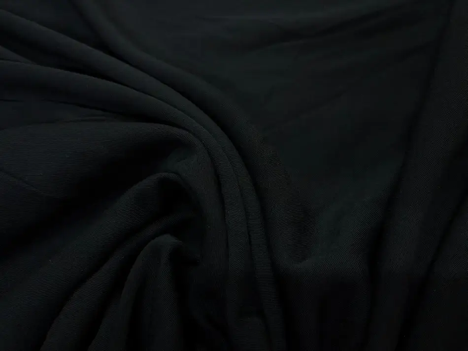Gabardine de viscose noir en 1.50L