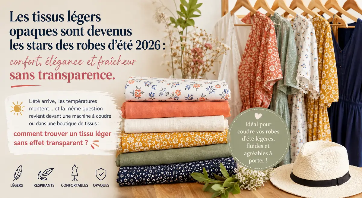 Tissu léger non transparent pour robe d’été fluide et élégante en coton imprimé floral