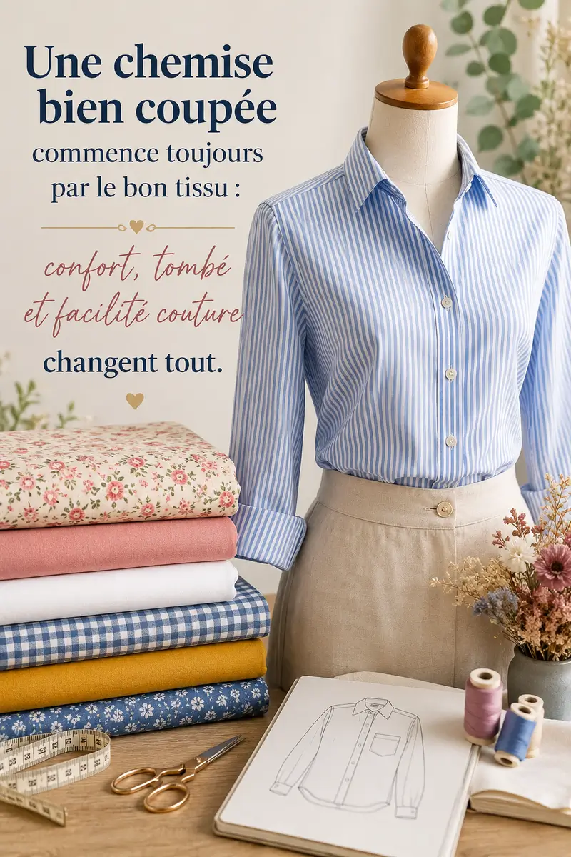 Chemise femme élégante cousue en popeline de coton imprimée tendance 2026